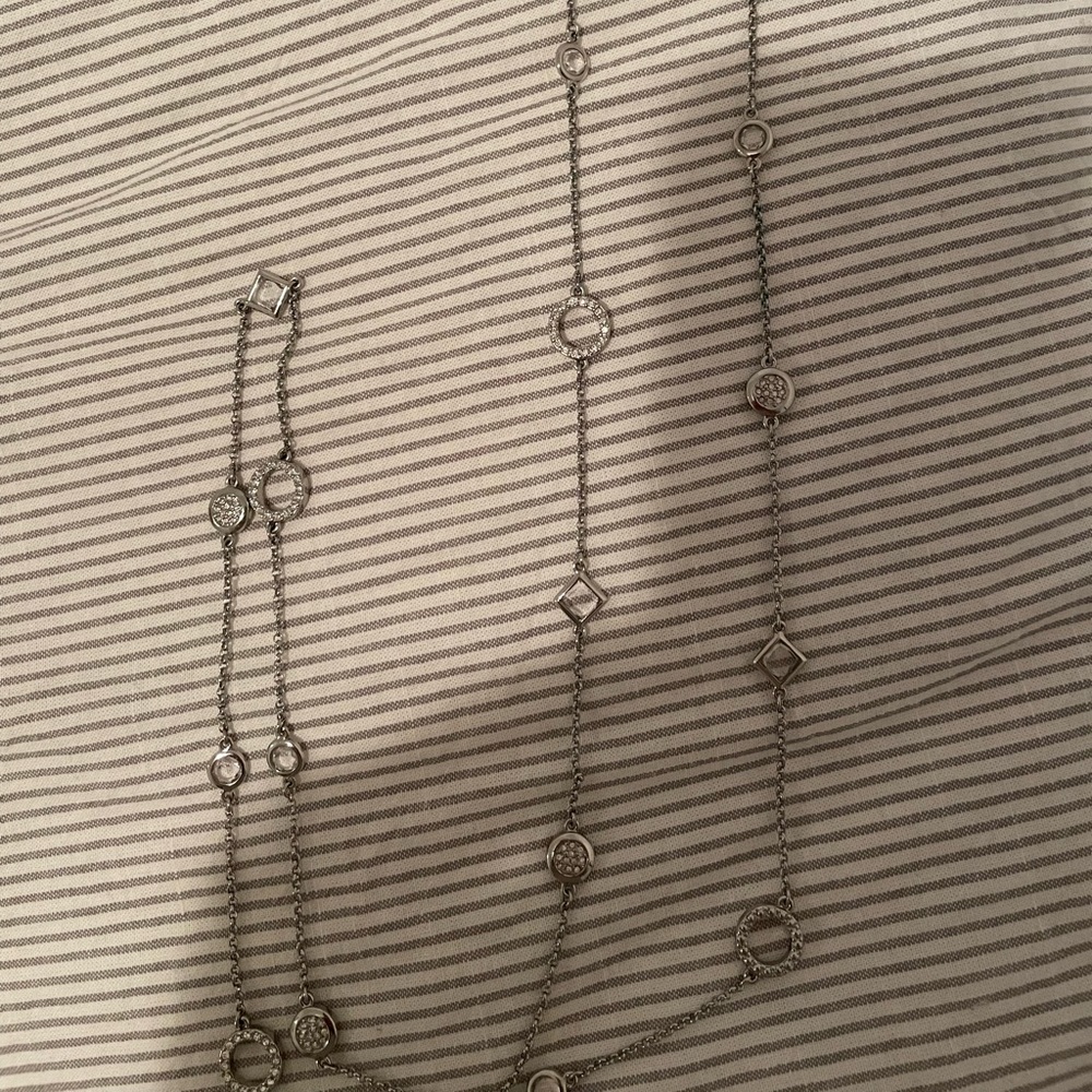Lia Sophia long pave chain necklace